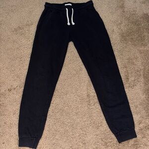 MATE The Label 100% Organic Cotton Black Joggers Size Small with Pockets